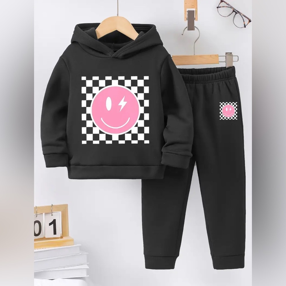 Matching Smiley Hoodie and Sweats Set